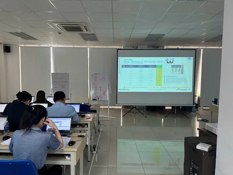 Phân tích Design of Experiments DoE bằng VinStats tại HS HYOSUNG VIETNAM